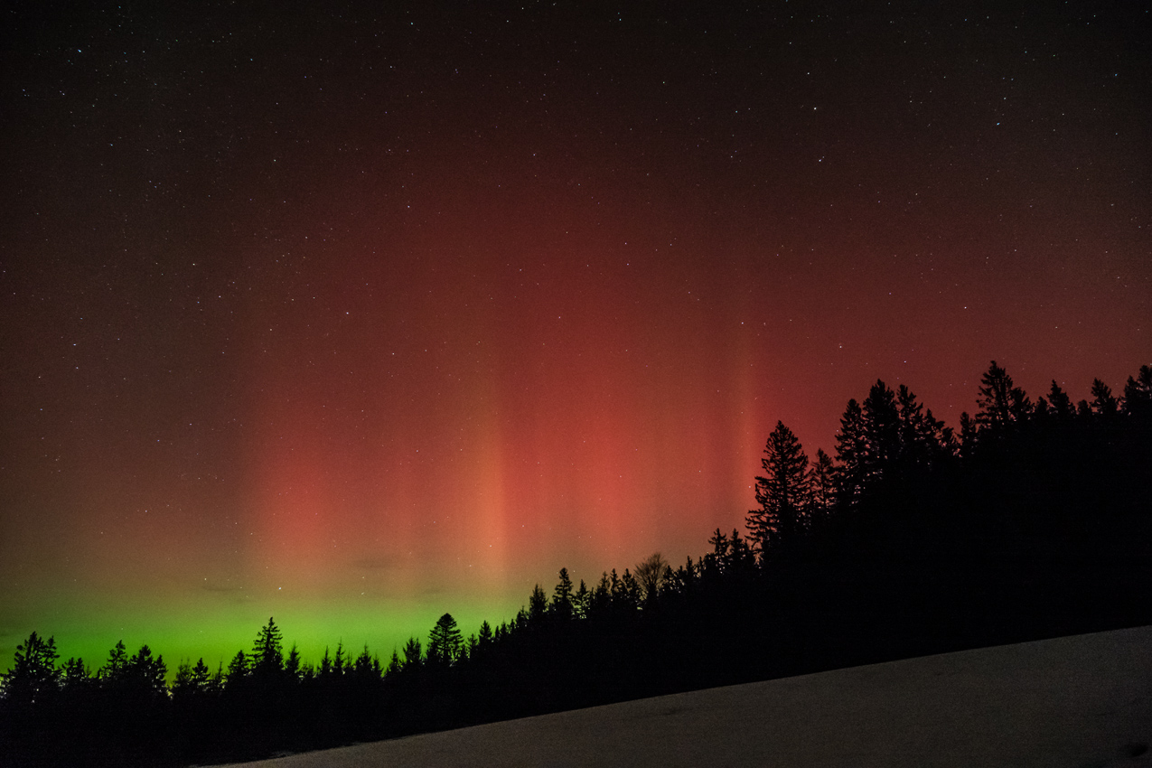 Polarlichter im Schwarzwald in der Astroecke