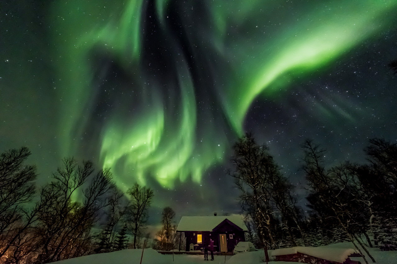 Aurora bei Tromsoe Norwegen in der Astroecke