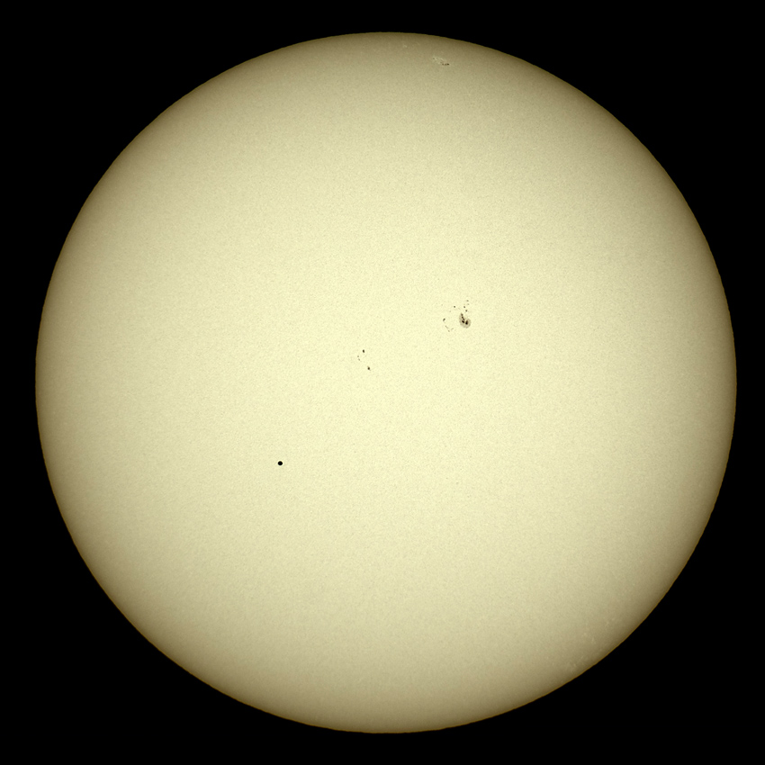 Bild des Merkurtransits 2016 in der Astroecke